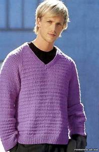 Бузковий пуловер для чоловіків