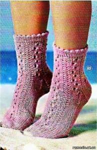 Плетені ажурні шкарпетки