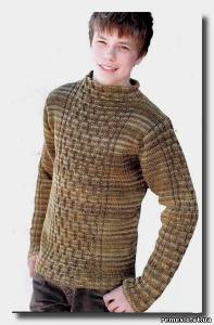 Меланжевий пуловер для чоловіків